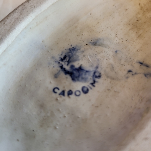 Vtg Capodimonte Italian Porcelain Floral Oval Dish - Picture 3 of 3